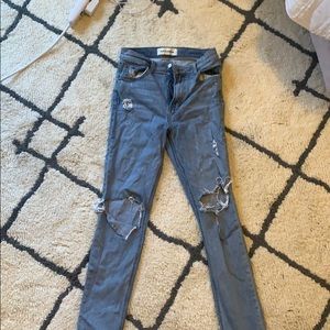 Reformation high waisted destroyed denim size 28
